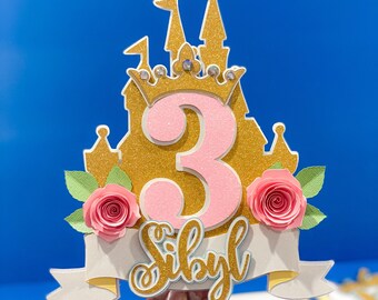 Princess Cake Topper | Princess Theme Party | Castle Princess Birthday | Disney  Princess Birthday Theme |