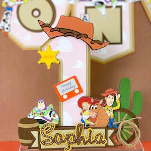 Pink Retro Toy Story 3D Letters or Numbers | Toy Story Party | Woody Buzz Birthday | Nursery Room Decorations | Baby Shower | Centerpieces