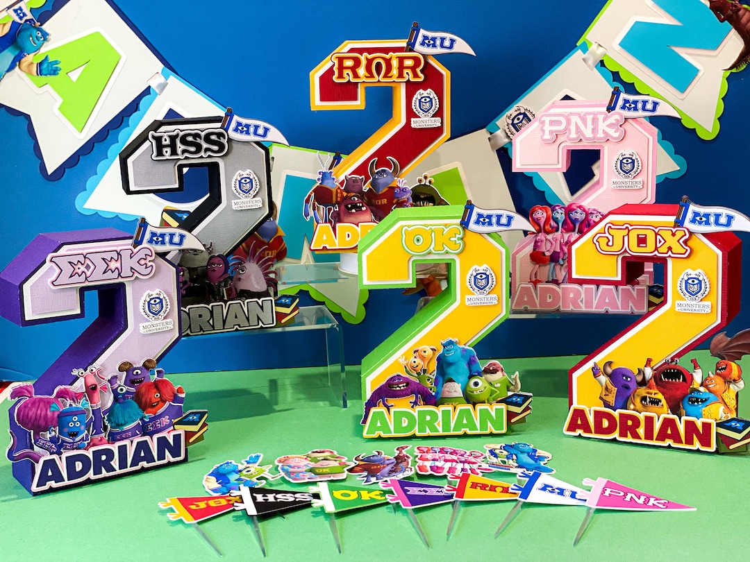 Monsters University Inc Theme 3D Letters | Monsters Inc Theme