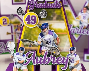 Personalized Graduation Letter With Photos | Senior Night Decor | Class of 2027 Graduation Gift | Lacrosse Graduation Keepsake