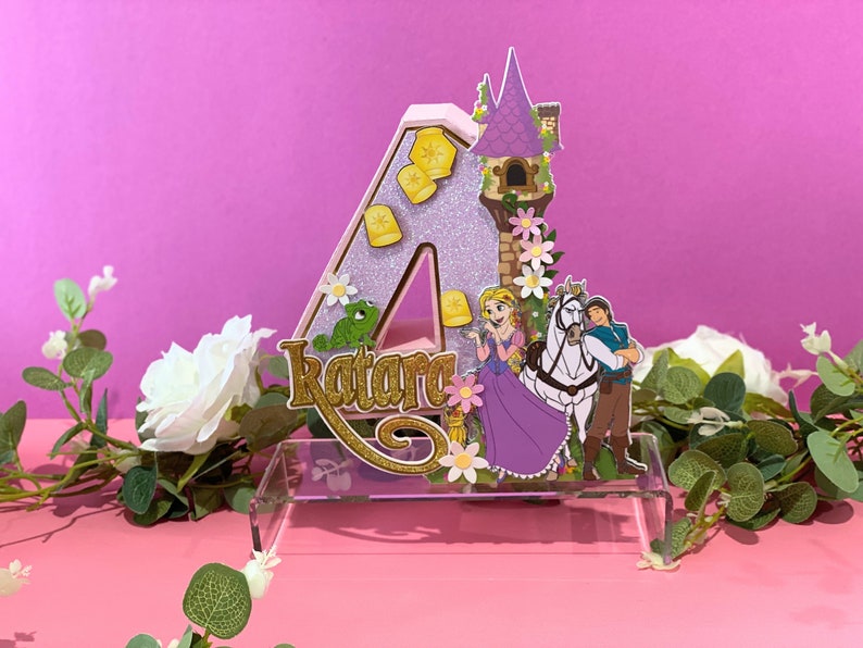 Tangled Numbers Rapunzel Flyn Rider Theme 3D Letters or Numbers | Rapunzel Tangled ...