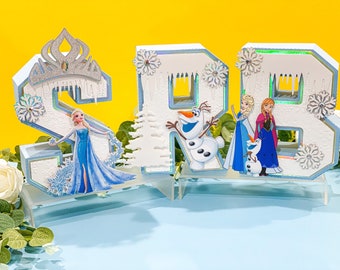 Frozen Theme 3D Letters | Frozen Elsa Party Theme | Frozen Birthday | Nursery Room Decorations | Baby Shower