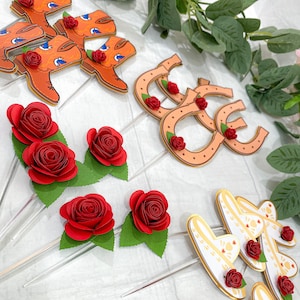 Set of 12 Cupcake Toppers | Charro Theme Party | Charro Birthday Cupcake Toppers | Cowgirl Cupcake Toppers |