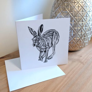 Hare greeting card