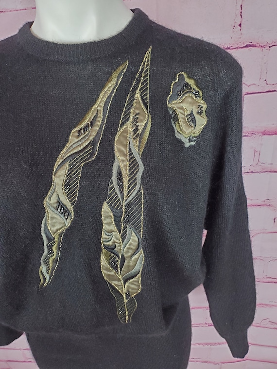Vintage Escada Mohair Embellished Sweater - image 6