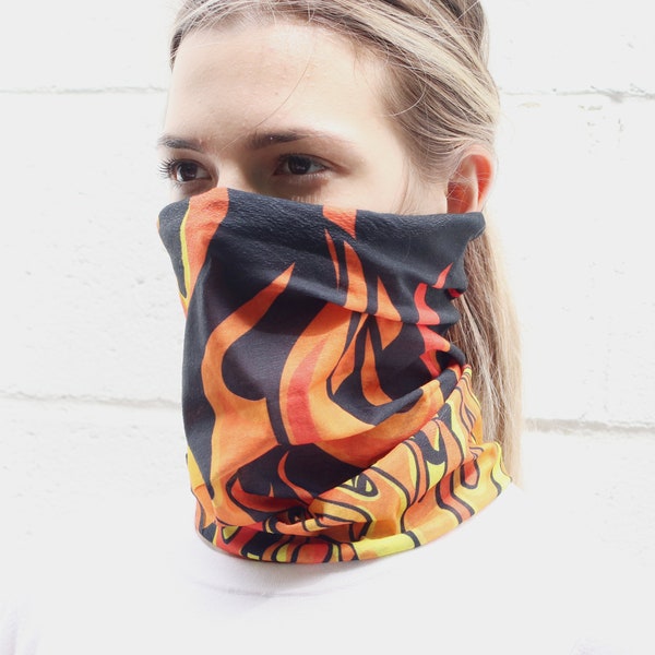 Harley Designed Neck Gaiter, Face Mask, Multi Purpose Face Cover, Reusable & Washable Mask , Face Cover. One Size Fits All