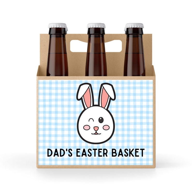 Dad's Easter Basket 6 Pack Holder, Adult Easter Basket, Beer Gift for
