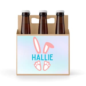 Personalized Adult Easter Basket, College Kid Easter Basket, 6 Pack Holder, Personalized Easter Gift For Beer Lover, Cute Easter ideas