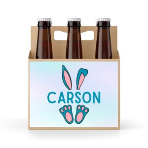 Custom 6 Pack Holder Easter Basket, College Kid Easter Basket, Personalized Easter Gift For Beer Lover, Beer Gift For Husband, Easter ideas