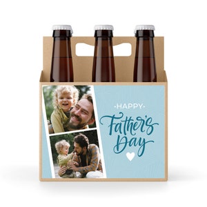 Idée de cadeau réfléchie pour la fête des pères pour les amateurs de bière, porte-paquet personnalisé de 6, cadeau de bière pour papa, cadeau de la fête des pères pour le nouveau papa, 1ère fête des pères