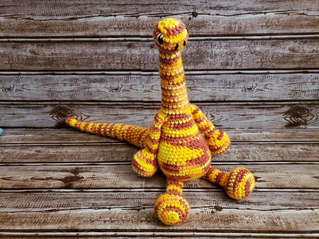 Brontosaurus Crochet Dinosaur, Stuffed Animal, Brachiosaurus Sauropod