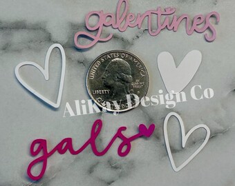 Galentines Confetti: Party & Scrapbooking Decor