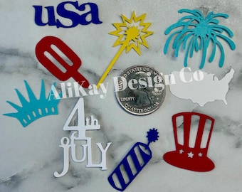 4th of July Confetti: Party & Scrapbooking Decor