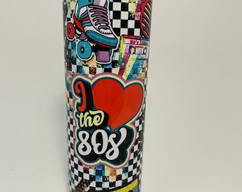 I heart the 80s - eighties - stainless steel 20 oz. tumbler