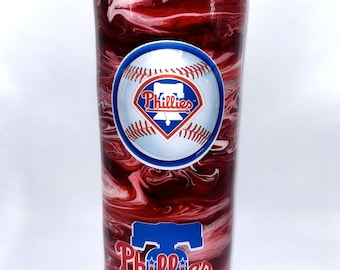 Custom-made "Philadelphia Phillies" 20 oz. tumbler