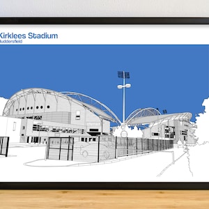 Huddersfield Town Art Print of Kirklees Stadium AKA John Smith&#39;s Stadium, poster, picture