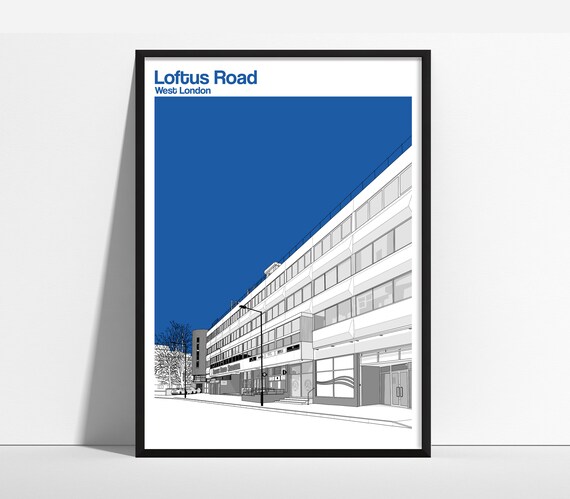 Queens Park Rangers FC, QPR Loftus Road Art Print, Poster, Picture