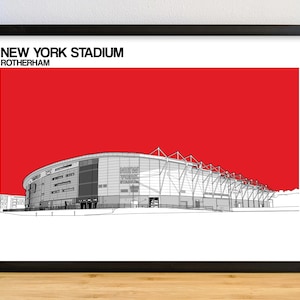 Rotherham United Art Print, New York Stadium, Poster, Picture