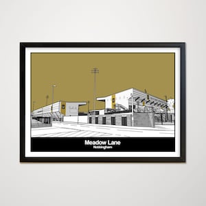 Notts County FC Art Print of Priestfield Stadium, Gift, Poster, Picture