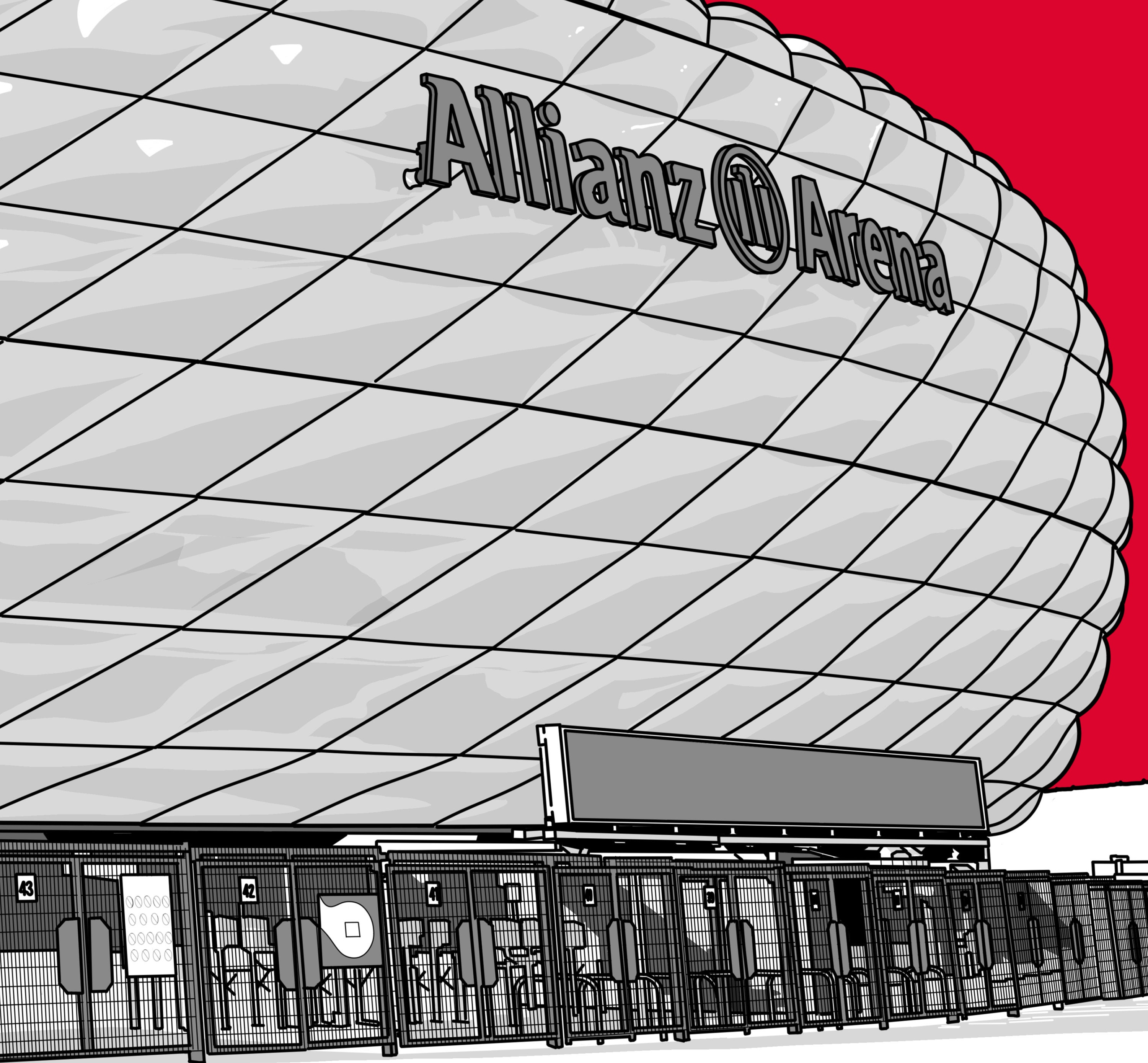 FC Bayern München Art Print of Allianz Arena, Poster, Picture - Etsy