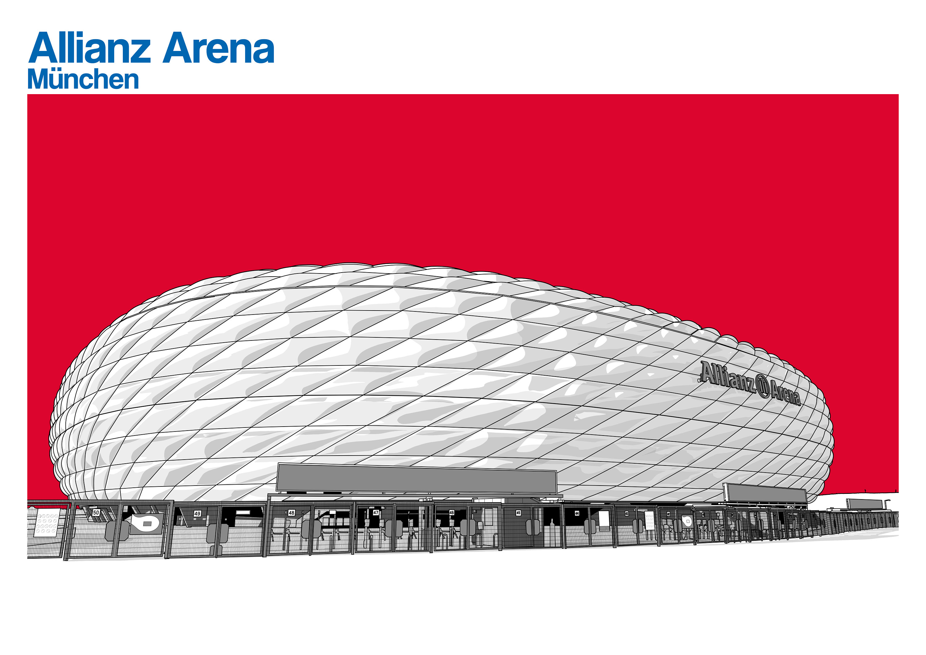 Picture München - FC of Art Bayern Print Etsy Arena, Poster, Allianz