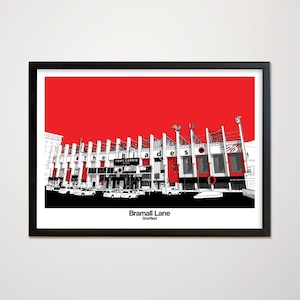 Sheffield Utd Print Bramall Lane Art Print, Poster, Picture, Gift