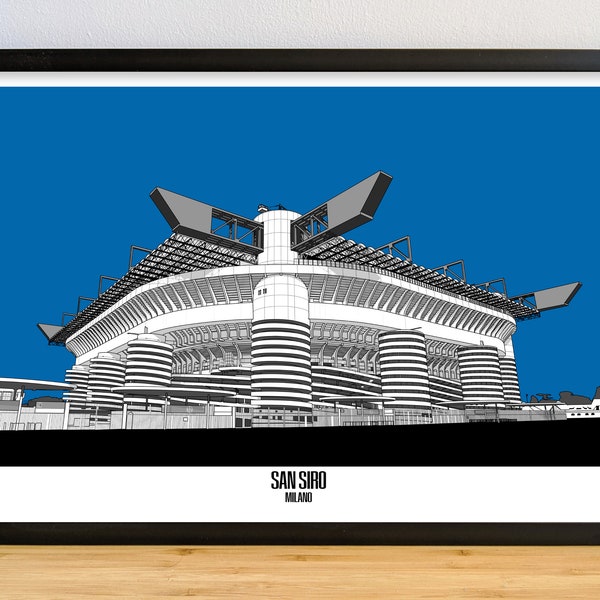 Inter, Milano San Siro Stadium Art print, poster, picture
