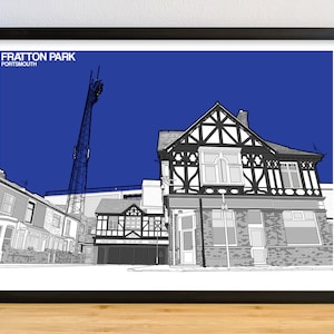 Portsmouth Poster - Art Print of Fratton Park - Wall Art - Gift