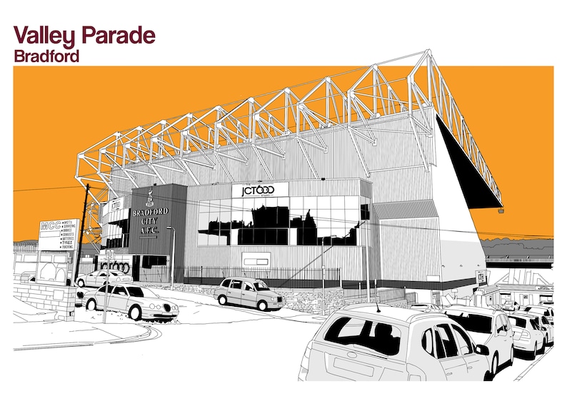 Bradford City Valley Parade Print picture poster