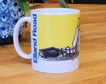 Leeds Elland Road Illustrated Mug, gift