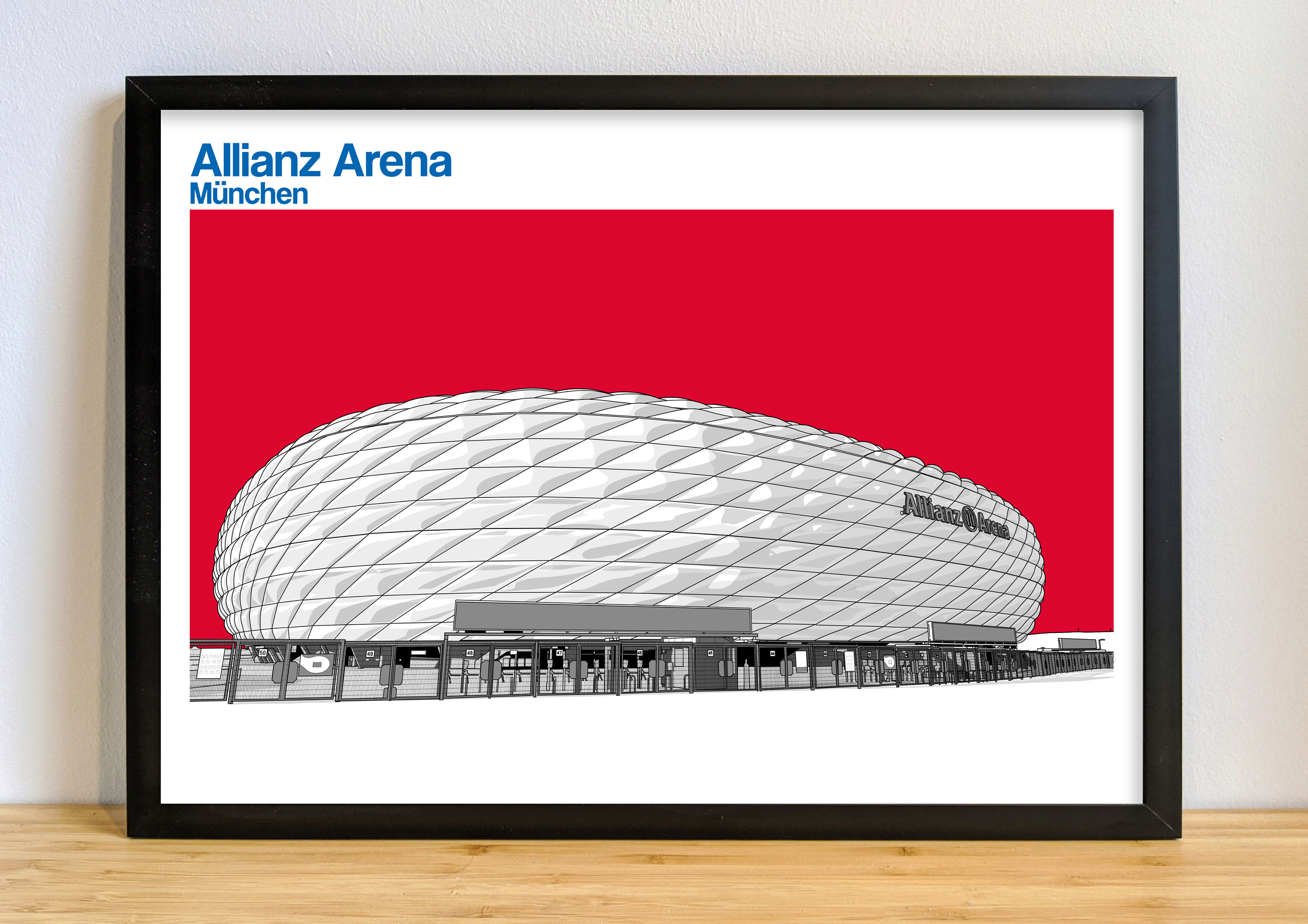 FC Bayern München Art Print of Allianz Arena, Poster, Picture - Etsy