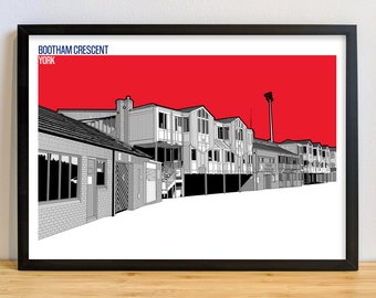 York City Kunstdruck, Bootham Crescent, Poster, Bild