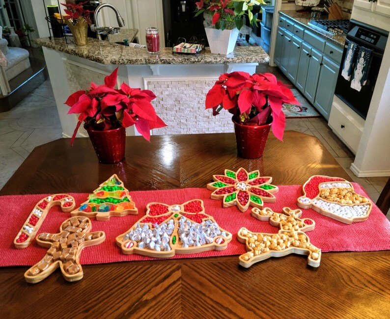 Christmas Trays Charcuterie Set of 7 for Candy Nuts and Other Etsy