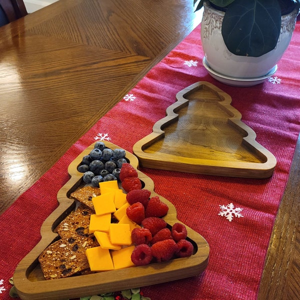 Christmas Tree Serving Candy and Charcuterie Tray for the Holidays Now Available with Personalization