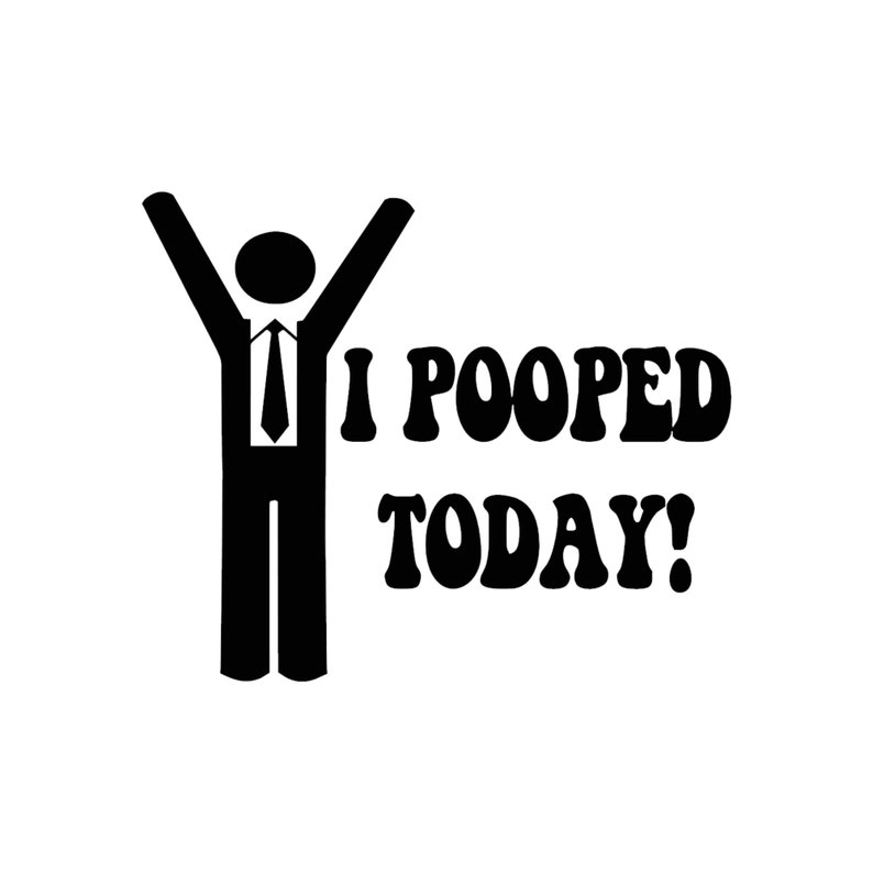 I Pooped Today Decal 3 sizes 20 colors 096 x image 0