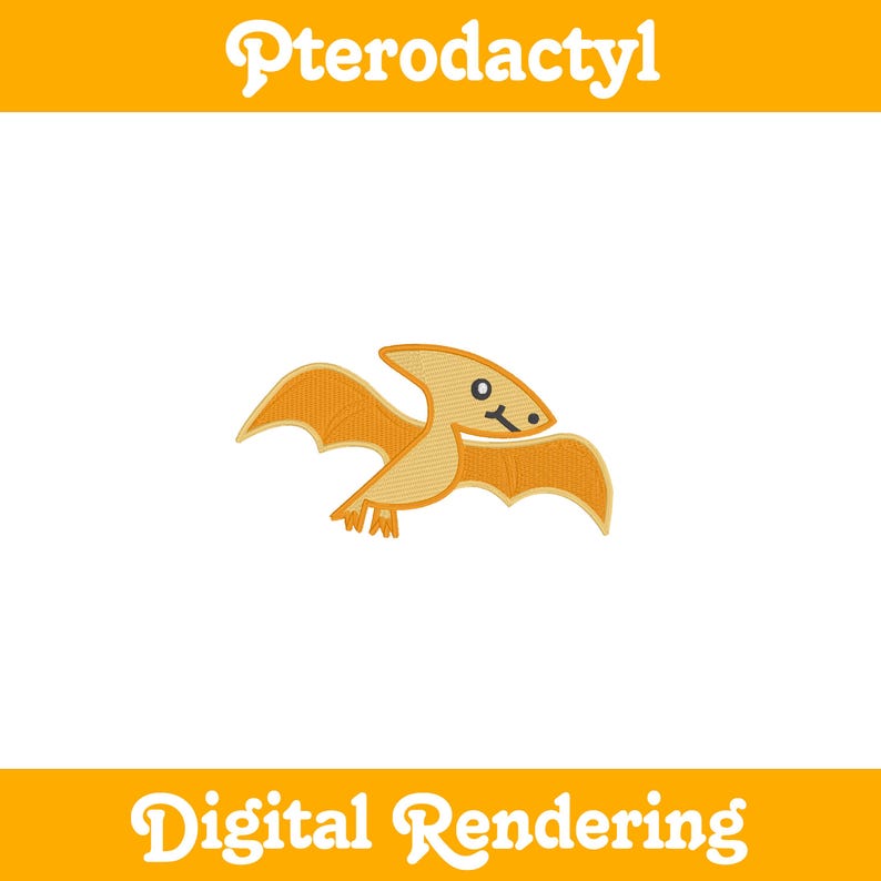 Pterodactyl, Cute, Kid, Dinosaur, Orange, - Etsy