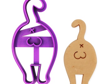Kitty Butt Cookie Cutter - 4-inch Cat Bum Baking Tool