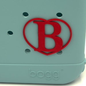 Custom Letter Heart Charms for Bogg Bags | Personalized Bogg Bag Monograms |  Bogg Bag Accessories | Stylish Bogg Bag Tags - SHIPS FAST