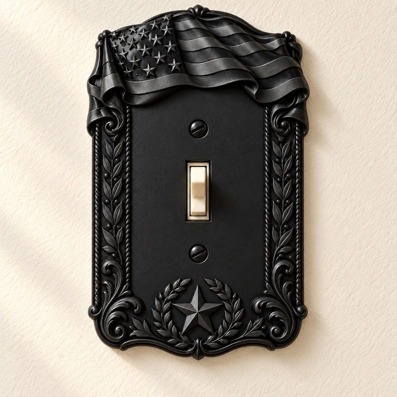 American Flag Light Switch or Outlet Cover, Ornate Stars and Stripes ...
