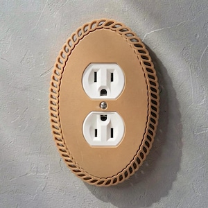 3D Printed Light Switch Cover | Oval Wall Plate | Modern Decor | Toggle + Rocker + Outlet Options | Custom Color  | Unique Home Accent