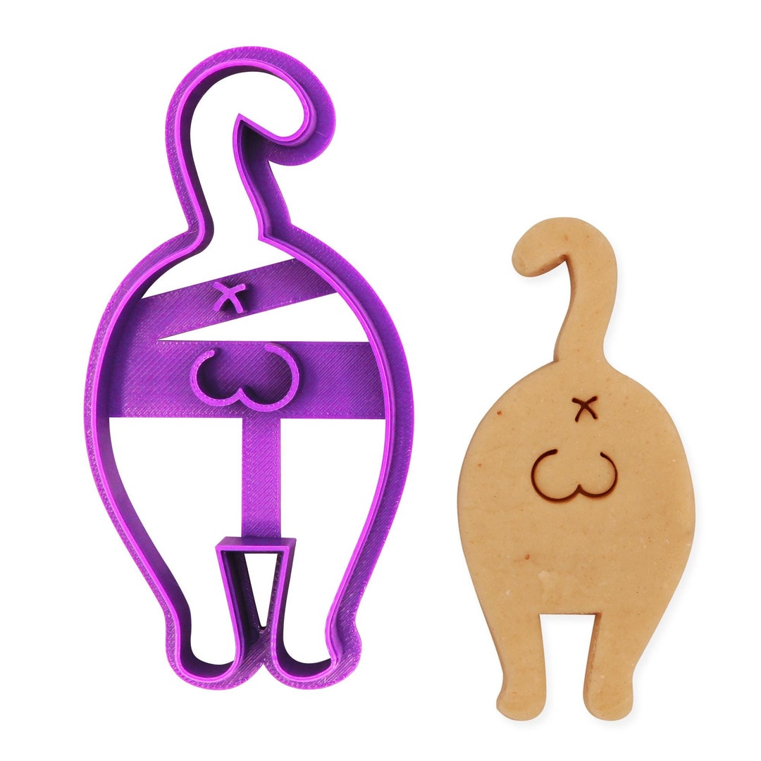 Kitty Butt Cookie Cutter - Adorable Cat Bum Shape, Friendly Roll ...