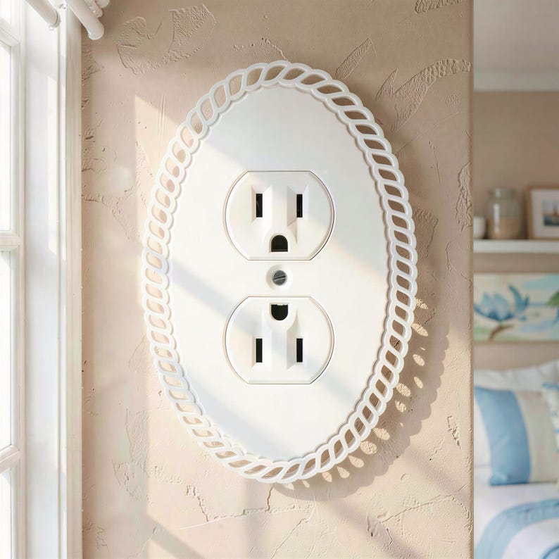 3D Printed Light Switch Cover | Oval Wall Plate | Modern Decor | Toggle ...