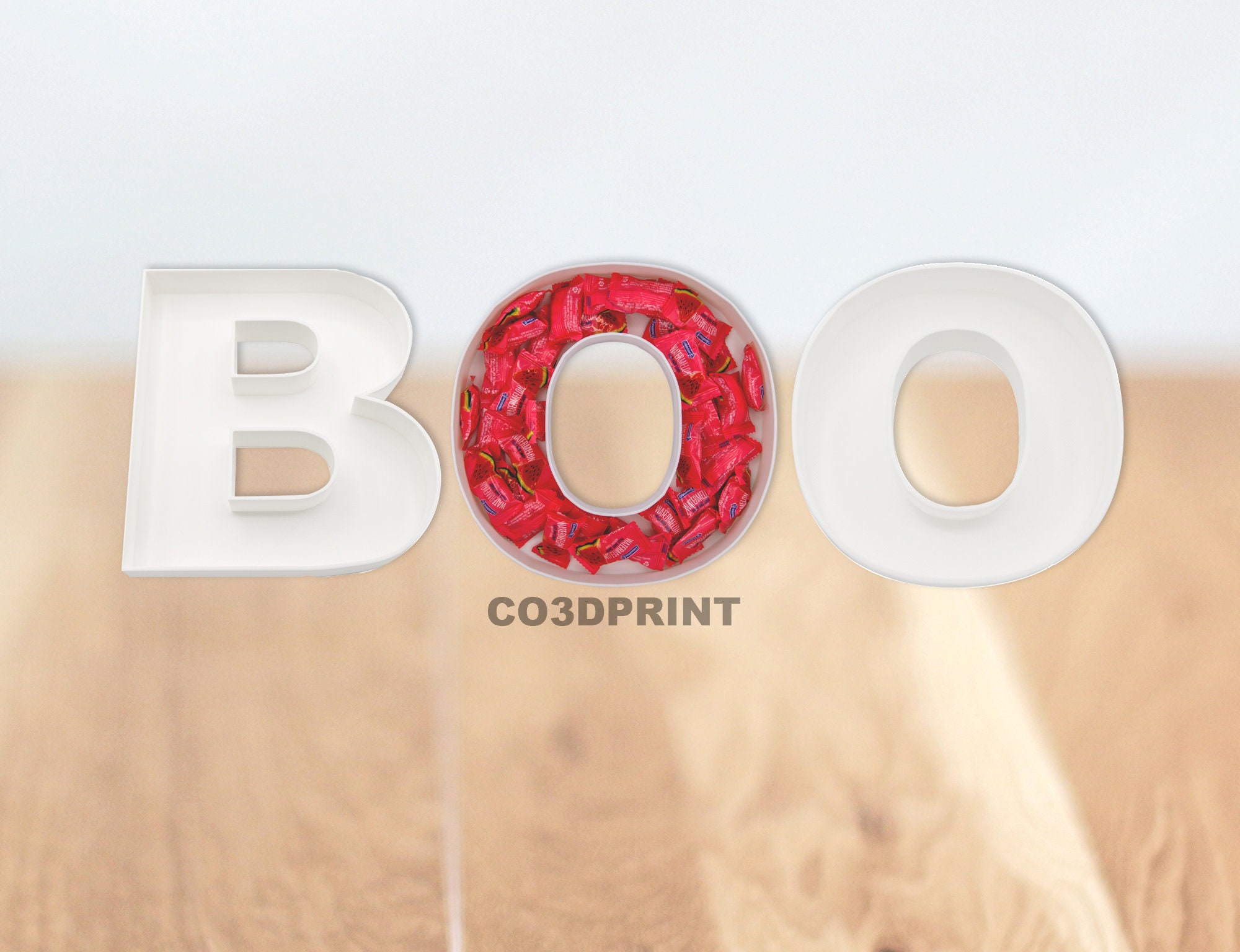 BOO halloween trays Letter Box form tray display for treats, cake pop, candy, chocolate etc