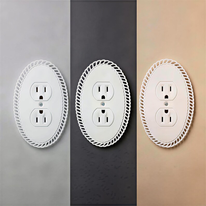 3D Printed Light Switch Cover | Oval Wall Plate | Modern Decor | Toggle ...