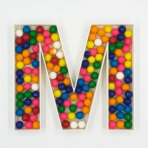 Letter form tray display for treats, charcuterie, cake pop, candy, chocolate etc