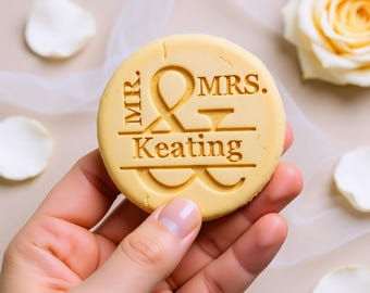 Custom Cookie Mr and Mrs Stamp Personalized Fondant Embosser Cookie Biscuit Stamp Fondant Cake Decorating Icing Cupcakes Stencil Wedding