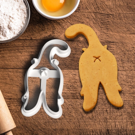 Kitty Butt Cookie Cutter – Cute Cat-Themed Baking Tool for Cookies, Fondant, and Crafts – Food-Safe Plastic – Fun Gift for Cat Lovers