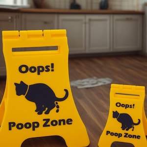 Mini Wet Floor Signs –  Humorous Pet Accident Warning – Perfect for Home and Office Decor