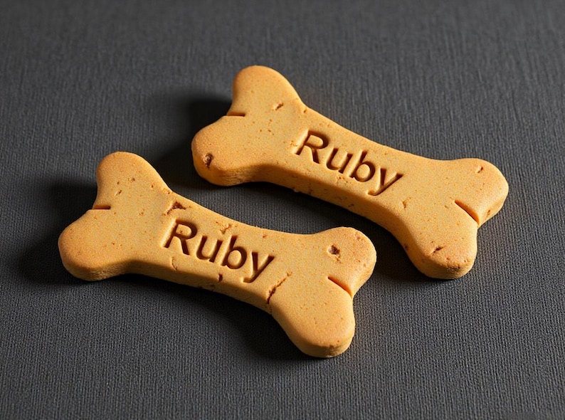 Personalized Dog Bone Cookie Cutter: Custom Pet Treat Baker - 3 Sizes image 2
