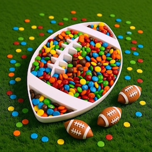 NFL American Football Charcuterie Tray Ultimate Superbowl Snack Plate & Gift for Football Fans |Snack Plate |  Gift for Football Lovers